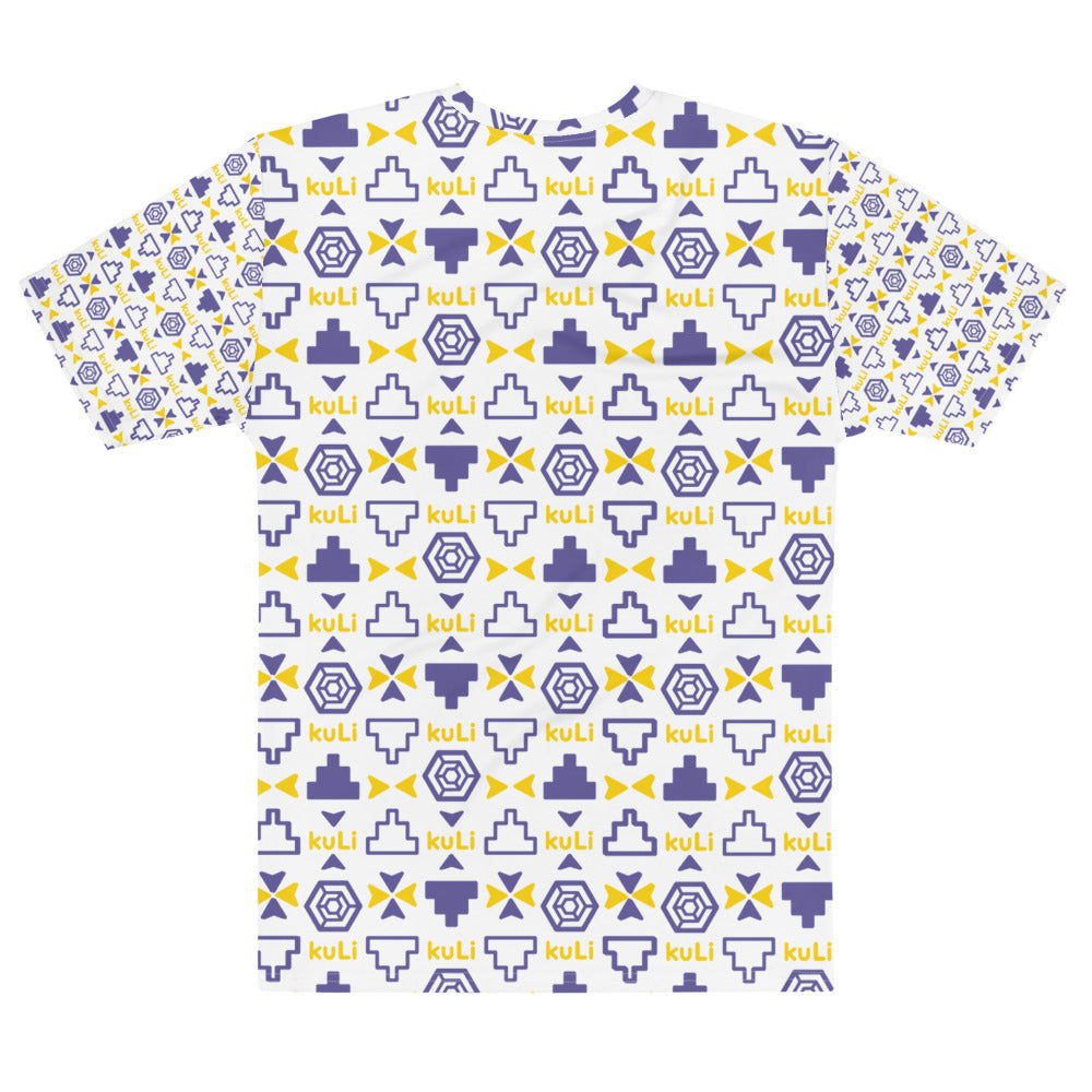 T-Shirt Navy and Gold kuLi Print